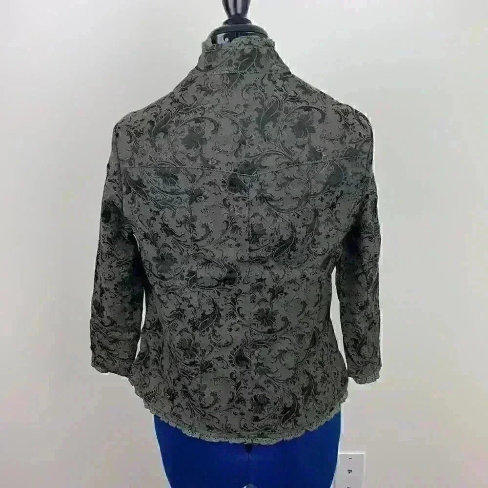 🆕nwt Lucy Paris brocade jacket with lace t… - Picture 2 of 11